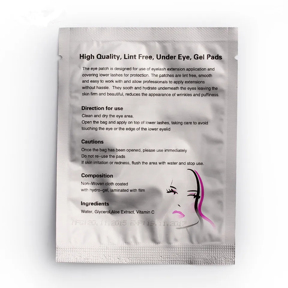 20 Pairs Eyelash Pads Gel Patch Eye Lint Free Lashes Extension Mask Paper Patches Under for Lash | Красота и здоровье