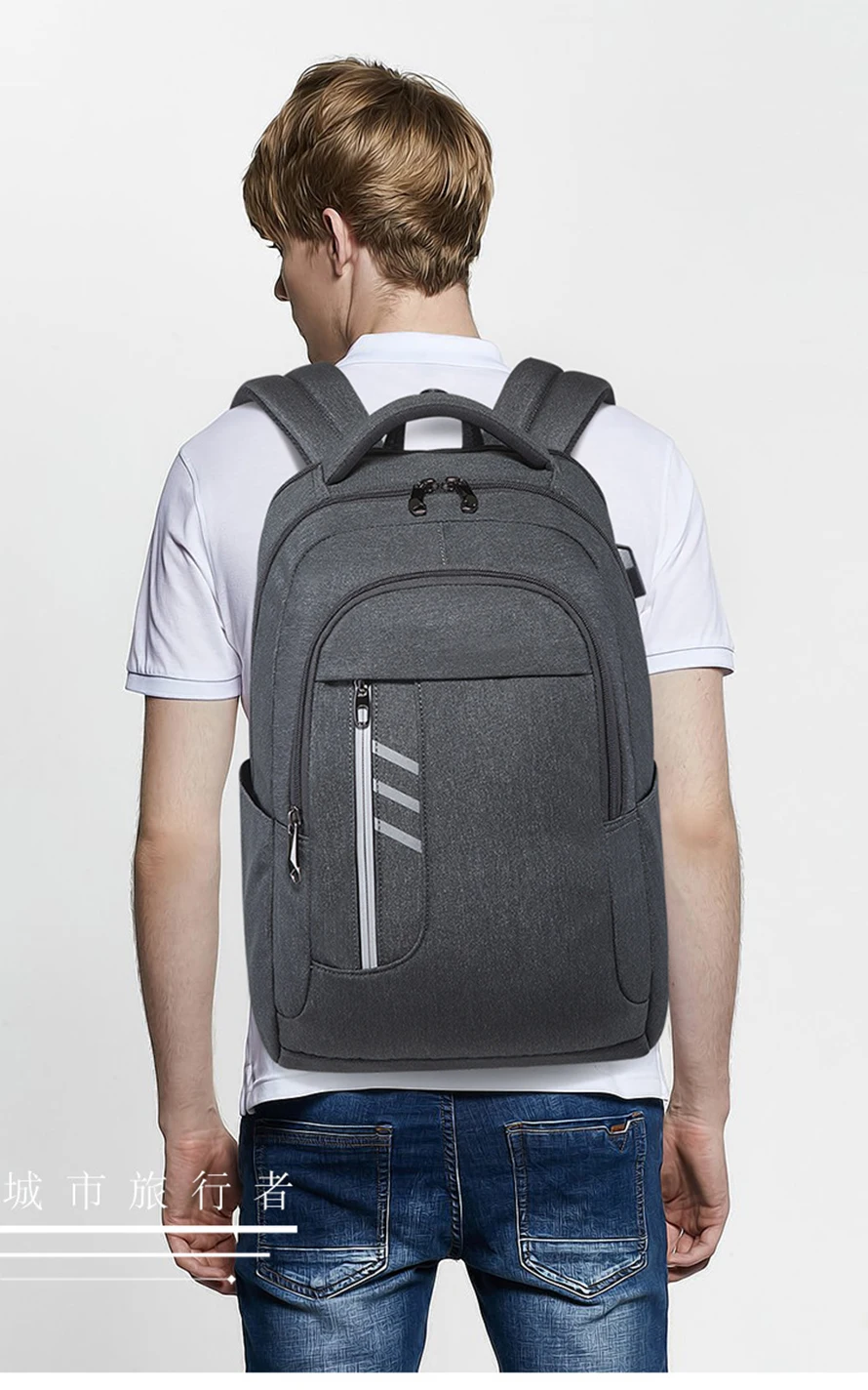 SNAP TOURS Waterproof Travel Backpack For Men USB Charging Portable Urban Laptop Backpack Large Space Trip Bagpack