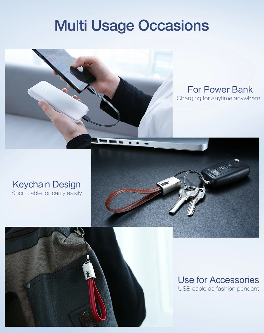 Кожаный брелок USB C кабель Мобильный телефон портативный 20 см мини-кабель передачи данных брелок провод для быстрой зарядки для iphone 7 huawei samsung