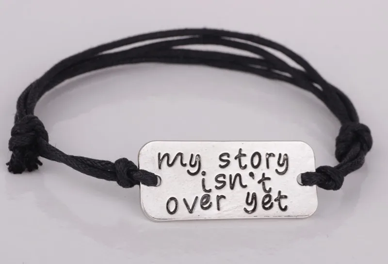 Fashionable Letter My Story isn't Over Yet Bracelets Silver Plated 100% handmade bracelet women jewelry YLQ0162 | Украшения и
