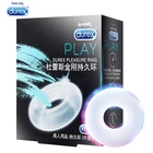Кольцо Durex удовольствие для пениса, усилитель эрекции, задержка эякуляции, силиконовое кольцо на пенис, эротические секс-игрушки для мужчин