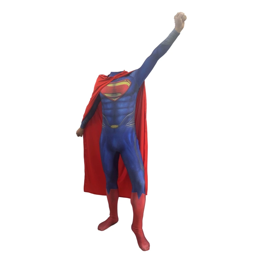 Костюм Супермена с 3D принтом супергерой Zentai Комбинезон Детский костюм Костюмы на