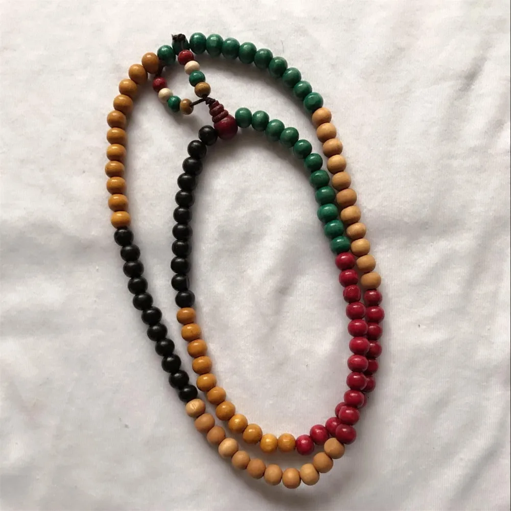 2017 буддийское 8 мм 108 натуральное зеленое сандаловое дерево Молитва Malas модное