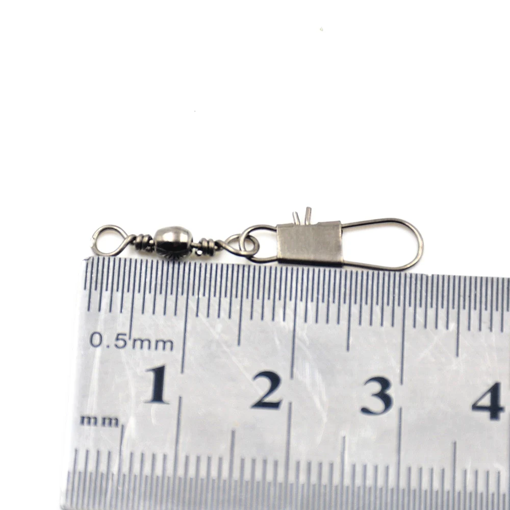 20pcs/lot Fishing Connector Rolling Swivel Stainless Steel Accessories Nice Snap Lure Tackles | Спорт и развлечения