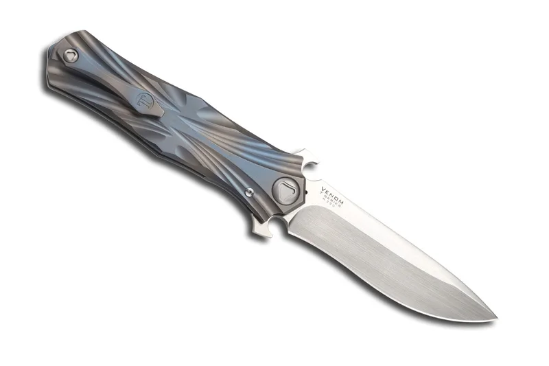 Нож VENOM T Kevin John M390 с титановой ручкой и шариковым подшипником складной нож для