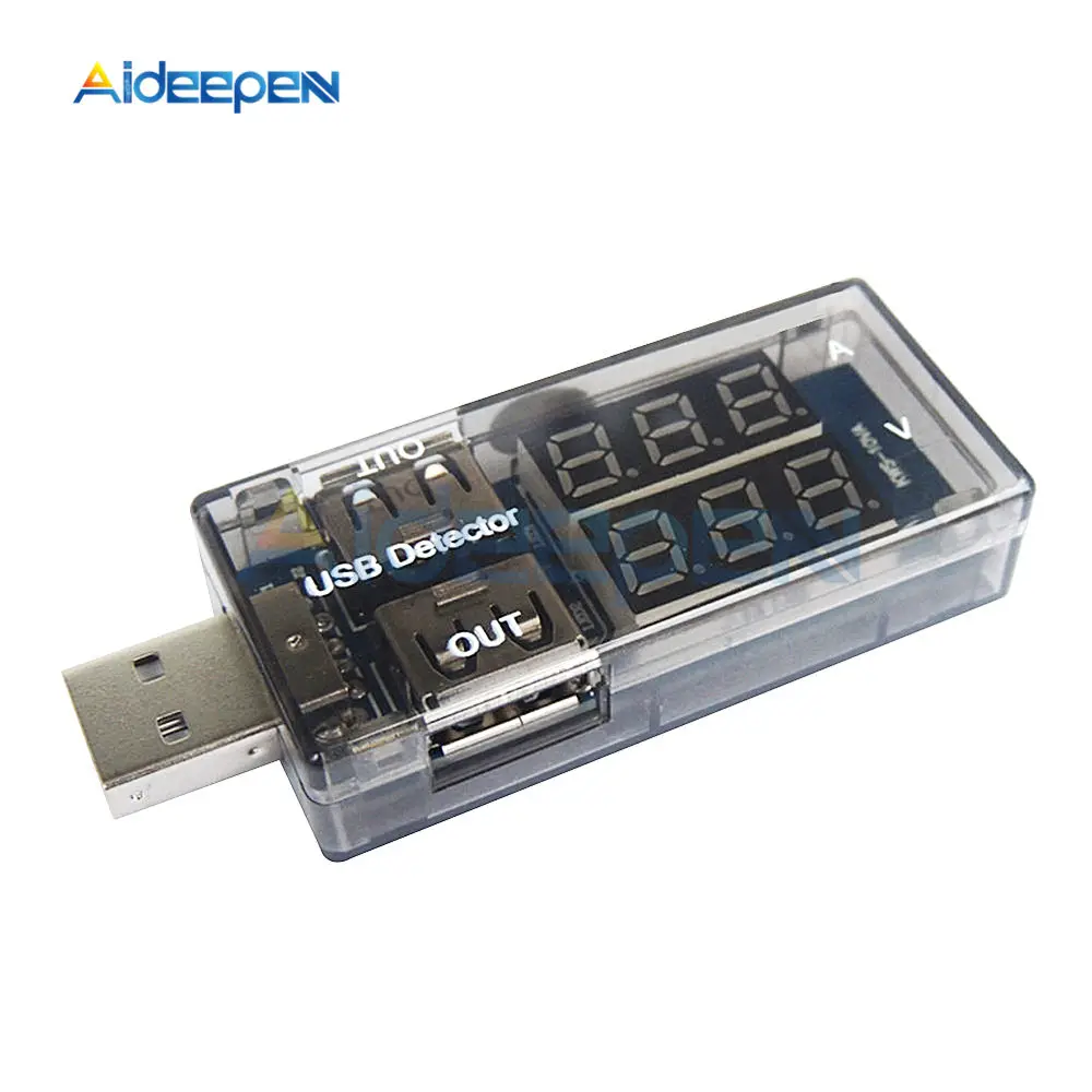 USB зарядное устройство Доктор цифровой двойной дисплей Зарядка батареи Вольтметр Амперметр измеритель тока USB детектор умная функция