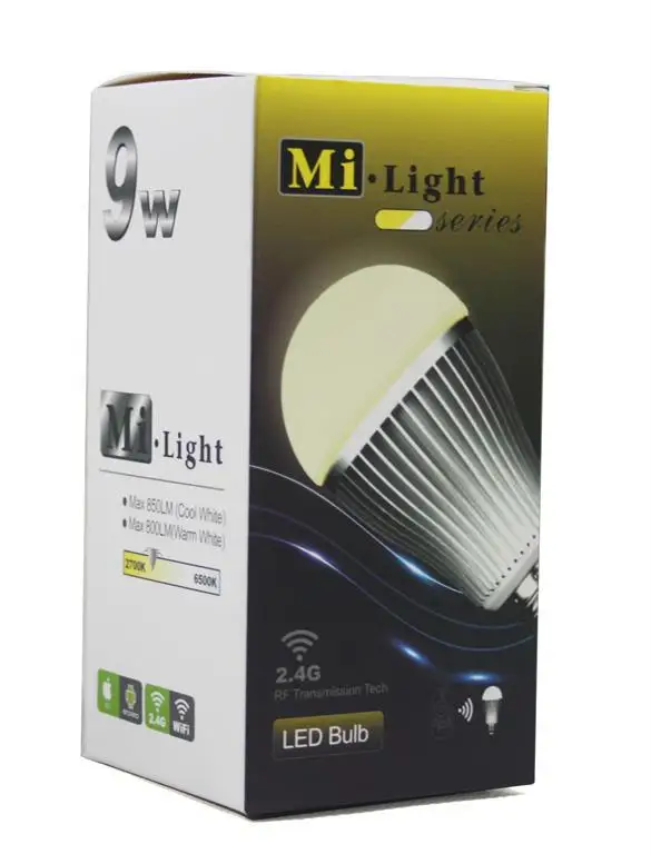 2 4 Ghz RF LED WW/WC лампа 9W (без пульта ДУ пожалуйста купите пульт дистанционного