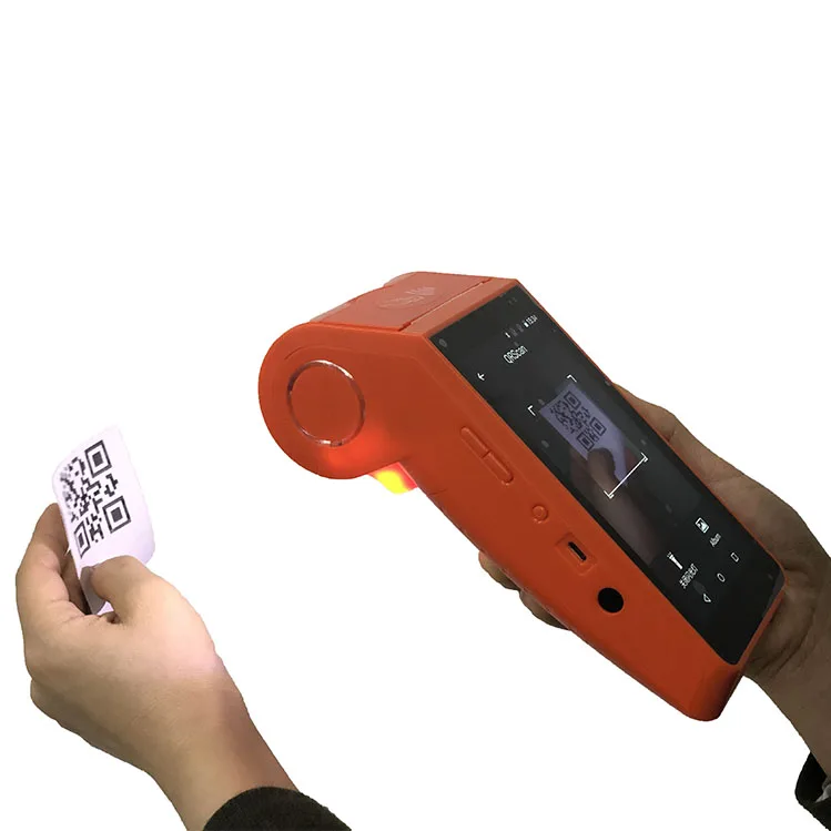 13% Скидка Портативный 4g Android POS чековый принтер с 1D/2D сканированием для парковки