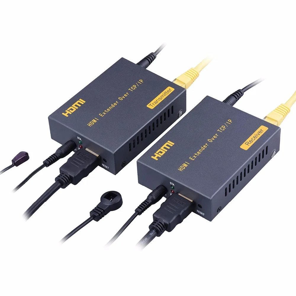 Удлинитель HDMI по IP ZY DT103A 150 м с ИК через UTP/STP CAT5e CAT6 Rj45 кабель 1080P удлинитель