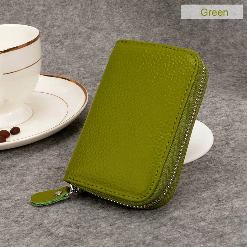 Green COHEART, кошелек из натуральной кожи, женский модный маленький кошелек, кошелек для карт, мини-кошелек, высокое качество, Женский кошелек сумочка, натуральная воловья кожа - Цвет: Green