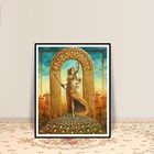 Художественный постер с цыганской мифологией Таро, художественное оформление, художественная декорация, языческая мифология, психоделическая, Чешская Цыганская ведьма, постеры для богини