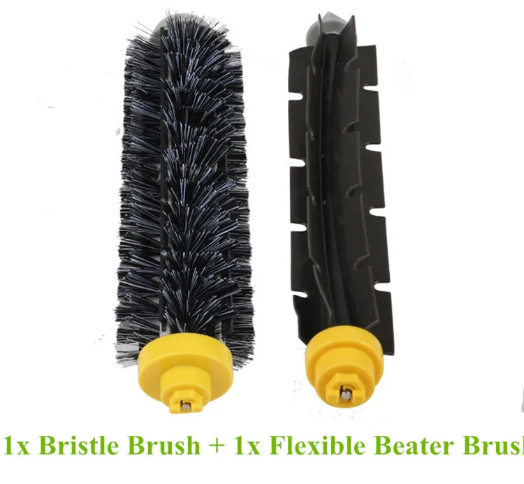 

1 piece Bristle Brush + 1 piece Flexible Beater Brush for irobot roomba 600 650 622 675 676 677 690 Robot Vacuum Cleaner Parts