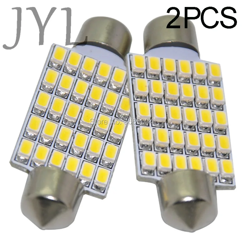 2 шт гирлянда купольная лампочка 42 мм 30smd 3020 Светодиодный светильник для салона автомобиля яркий белый/теплый белый