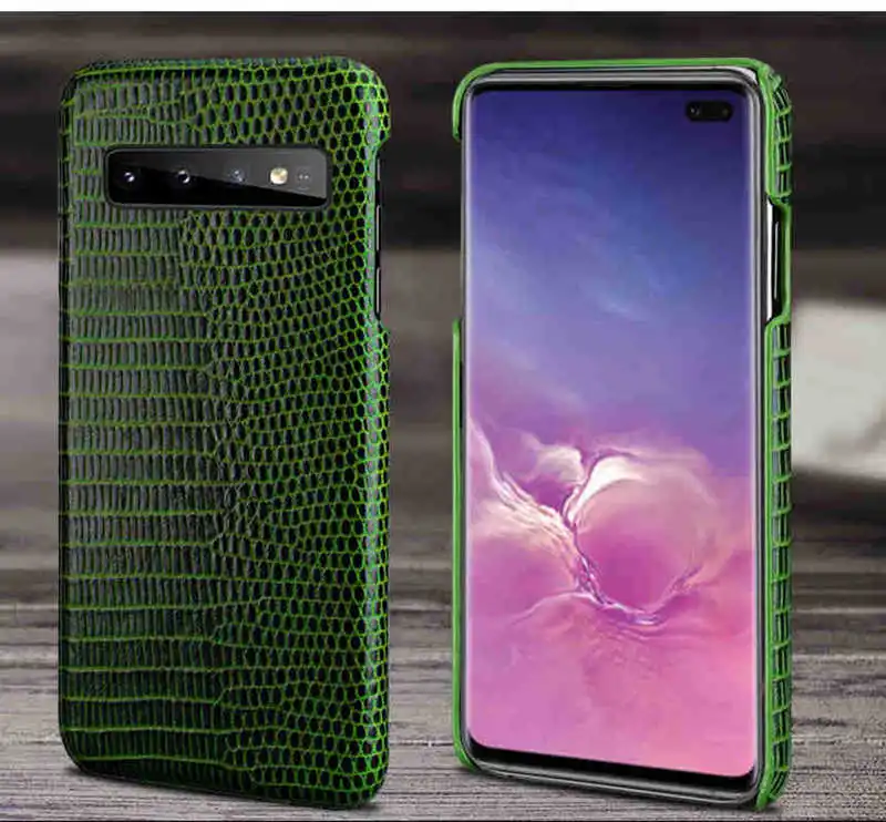 Чехол-накладка из натуральной кожи для Samsung Galaxy S10 Plus роскошный чехол с рисунком