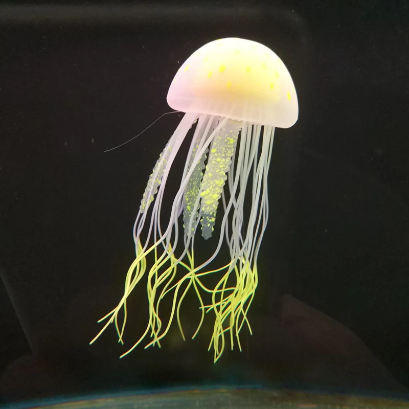 Люминесцентные Медузы Fish Tank украшения моделирование Декор для аквариума Поддельные Рыба украшения аквариум Медузы силиконовые