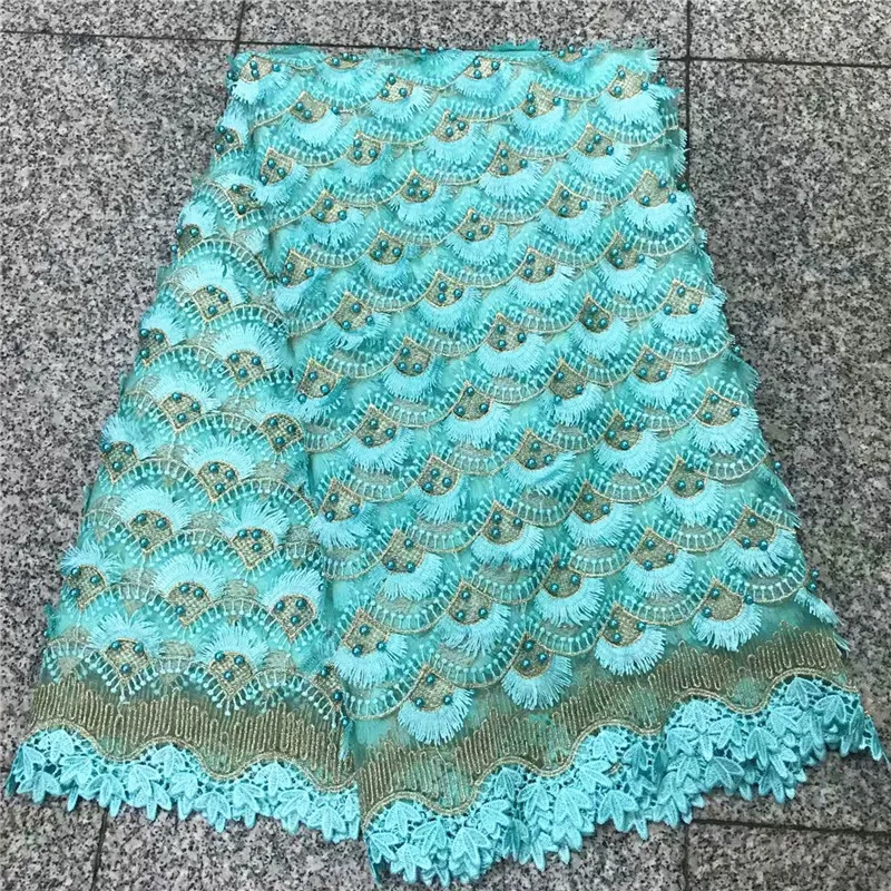 Best Selling African Lace Fabric 2018 Embroidered Net Nigerian Beaded Laces High Quality French Tulle NLY27-1 | Дом и сад