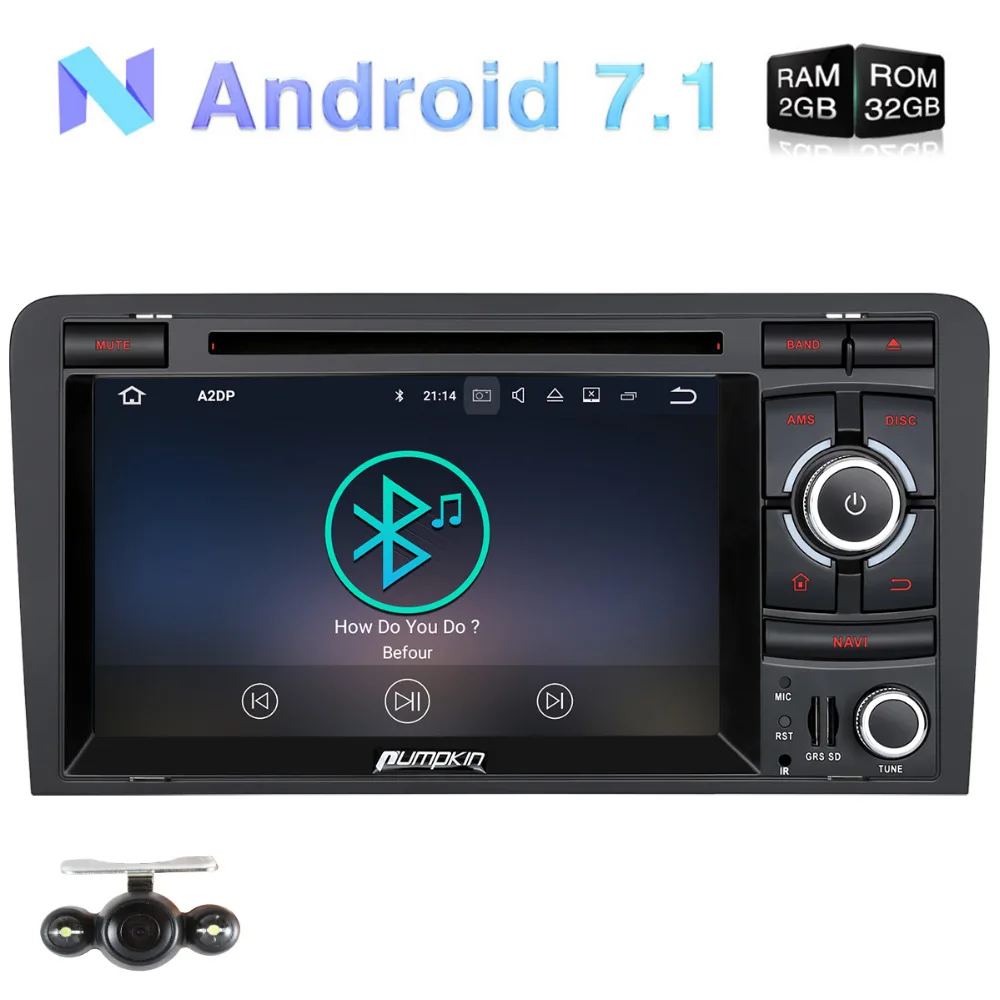 Тыква 2 Din 7 &quotAndroid 1 Автомобильный мультимедийный DVD плеер GPS навигация