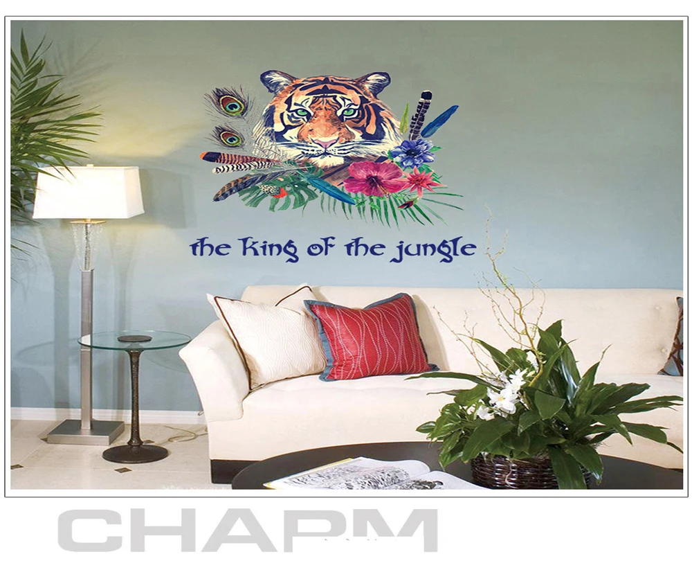 Креативные наклейки животные обои домашнее украшение настенные Декор искусство