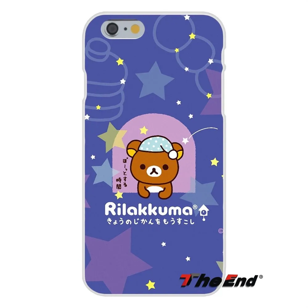 Мягкий силиконовый чехол для iPhone X 4 4S 5 5S 5C SE 6 6S 7 8 Plus Galaxy Grand Core Prime Alpha Kawaii Rilakkuma Cute