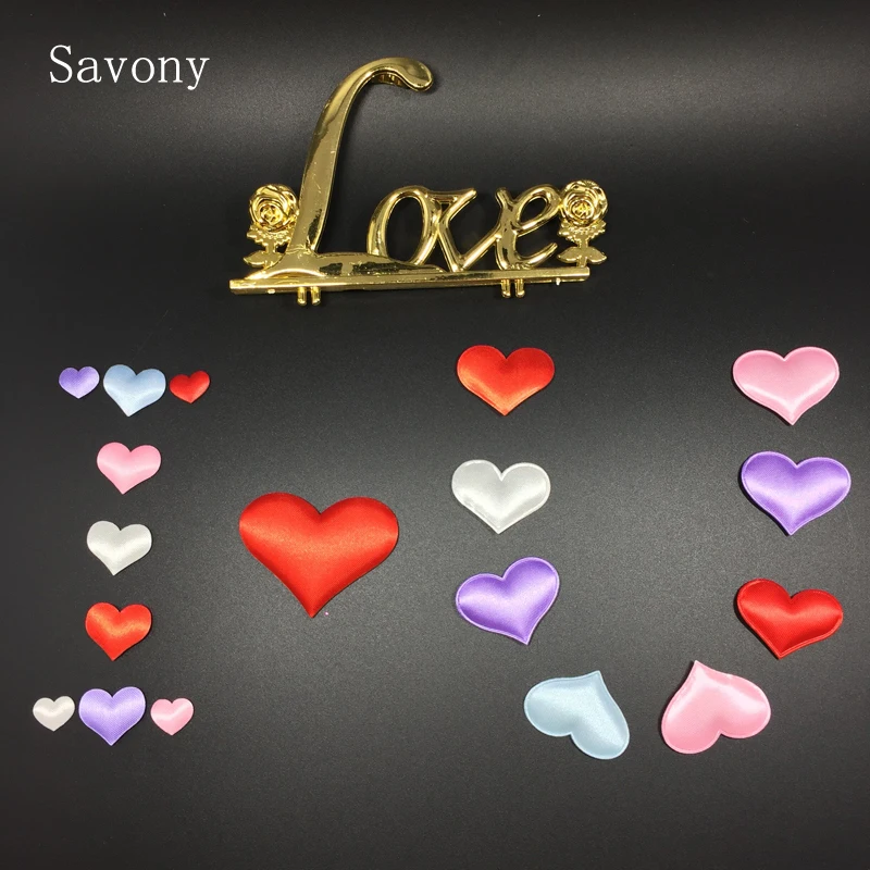 

500pcs Fabric Heart dia 20mm for Wedding Party Confetti Table Decoration birthday party Decorative Supplies