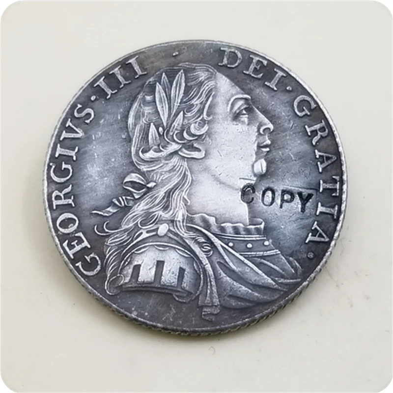 1787 Великобритания 1 шиллинг Джордж III копия монет бесплатная
