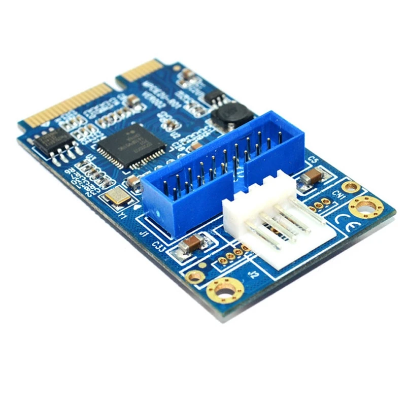 MINI PCI E на USB 3 0 фронтальная 19 контактная Расширительная плата для настольного ПК с