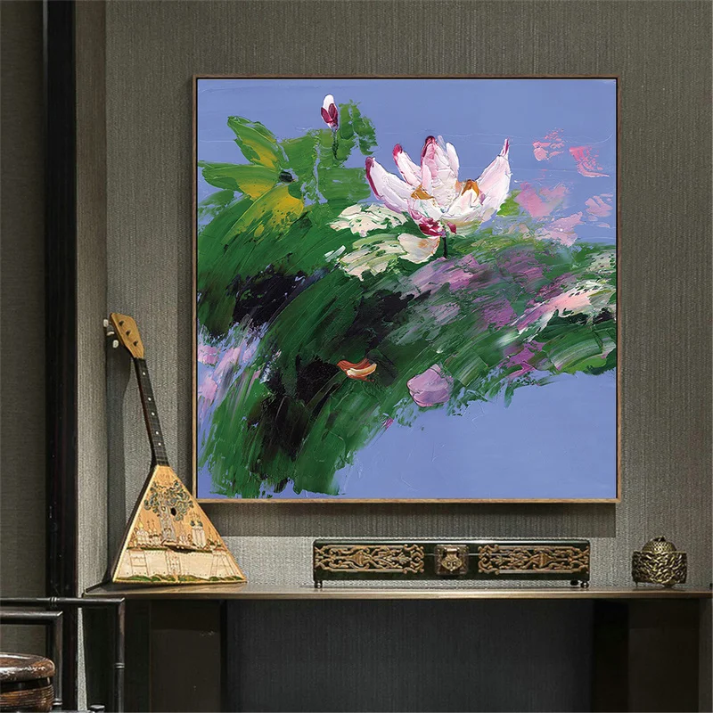 Лотосовая картина Постеры Печати Абстрактное настенное искусство Холст Маисон Картины для гостиной спальни кухни декор по.