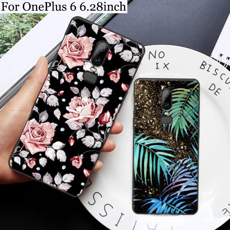 Модный чехол для телефона OnePlus6 с милым мультяшным рисунком мягкая задняя крышка