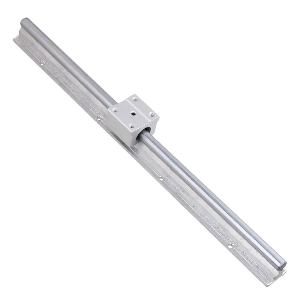 Серебряный Открытый роликовый подшипник скользящий Блок & L400 мм SBR12 Линейная