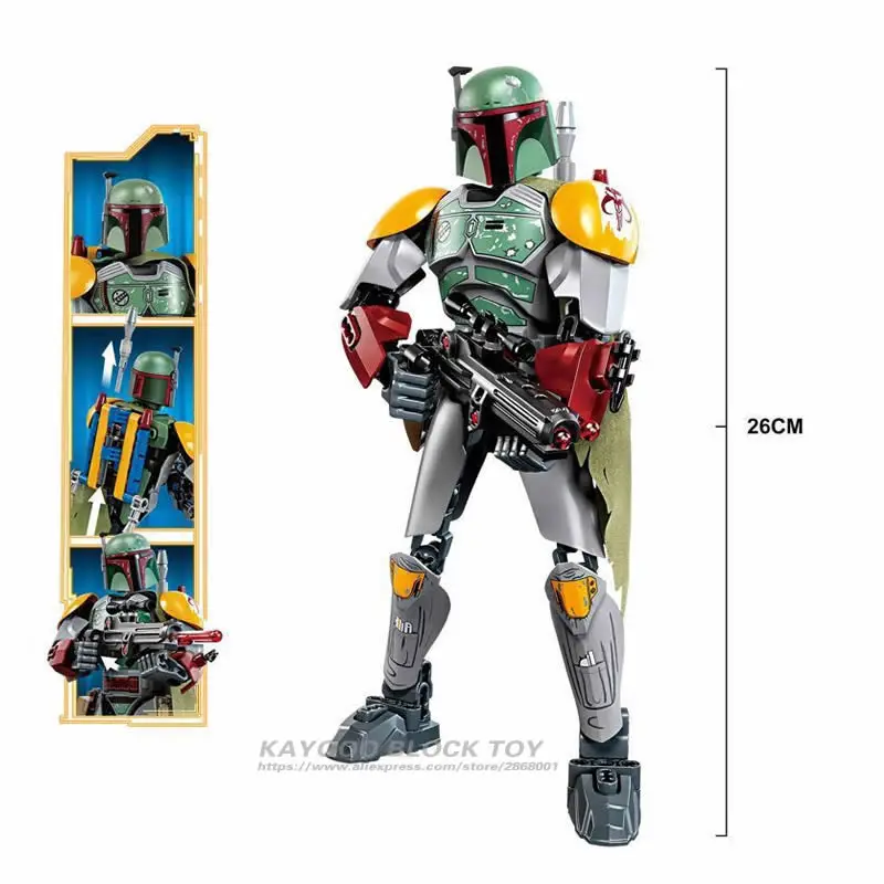 Игрушечные строительные блоки KSZ Star Дарт Вейдер звездная серия Storm Trooper Jango Phasma Jyn