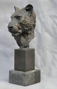 S07176 9 Бронзовый Животных Храбрый Гибкой Король Leopard Jaguar Они Показывают Скульптура