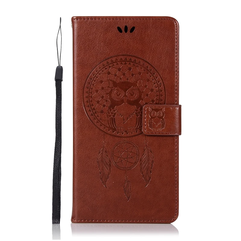 Чехол Etui для телефона Sony Xperia XA1 G3112 G3116 G3121 Роскошный кожаный бумажник с совой