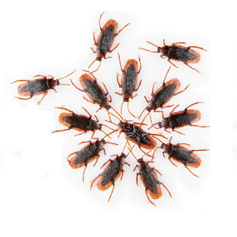 RCtown 12 шт. поддельные тараканов прикол сувенир реквизит на Хэллоуин кляп шутка