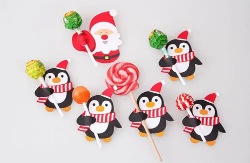 50 шт. конфеты Дед Мороз пингвин леденец|paper card|card giftpaper birthday card |