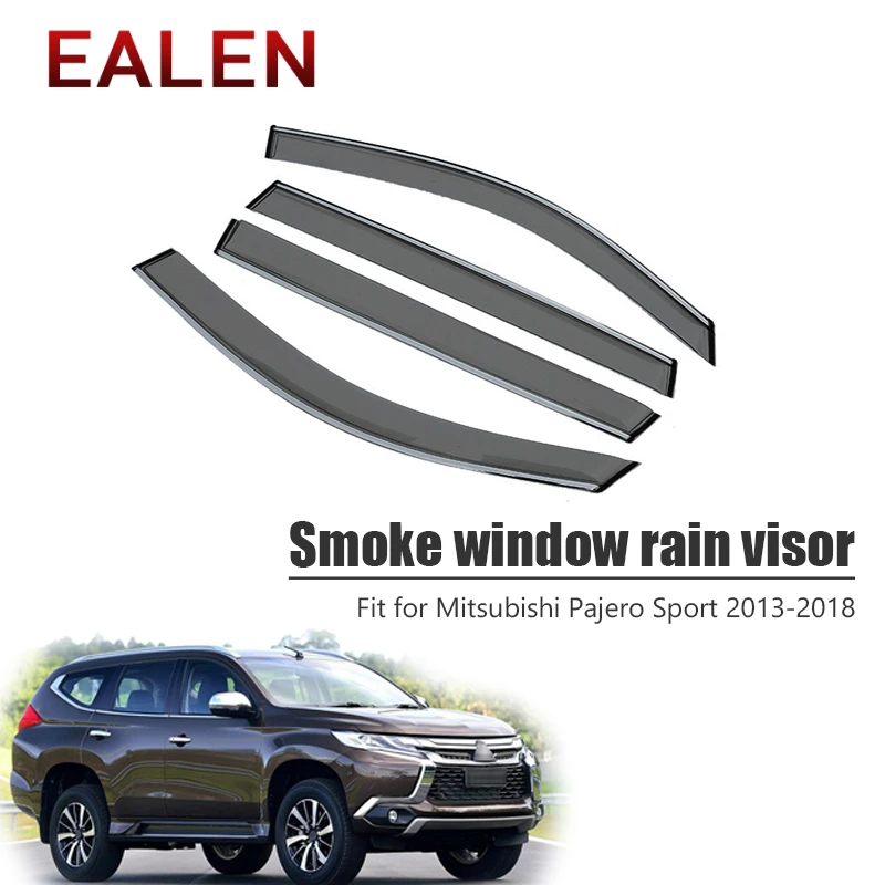 Защитные щитки EALEN для Mitsubishi Pajero Sport 2013 2014 2015 2016 2017 2018 4 шт./1 комплект дымовое окно