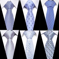 luxury 7 5cm mens classic tie silk jacquard woven plaid check striped cravatta ties man bridegroom business necktie accessories
