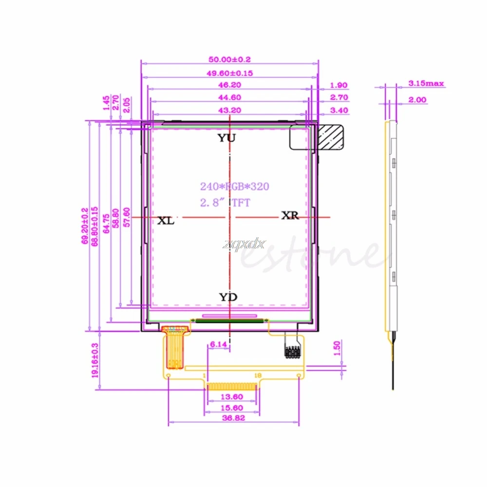 Цветной ЖК дисплей 240x320 TFT 2 8 дюйма серия SPI ILI9341 модуль дисплея панели Прямая
