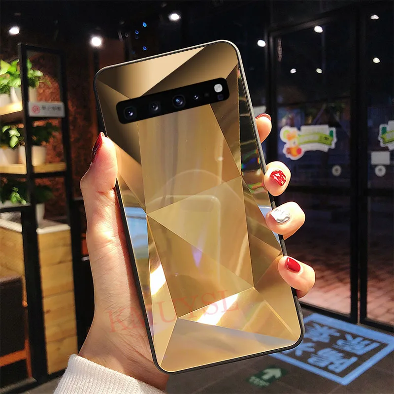 Зеркало Алмазный чехол для Samsung Галактики A50 A70 A30 A20 A10 M10 M20 M30 S10 E S8 S9 J6 плюс A9 A8 A6 A7 2018