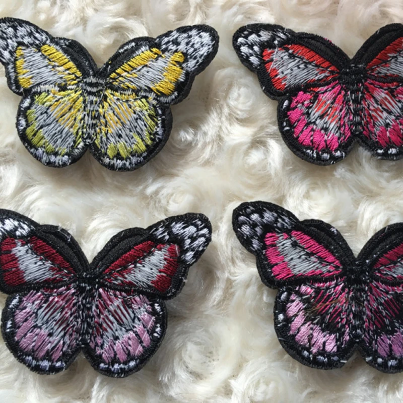 DIY труба мультфильм бабочка Вышивка Шитье на ткани одежда декоративная заплатка