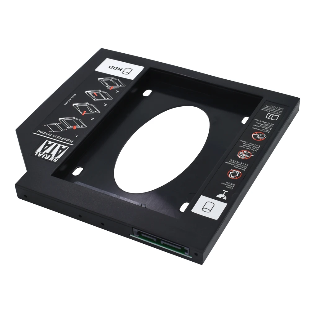 Популярный пластиковый жесткий диск TISHRIC Optibay второй 2nd hdd Caddy 9 5 мм SATA 3 0 для 2