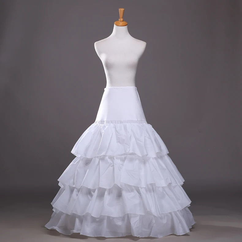 

4 Hoops 4-Layer Lotus Leaf Skirt Petticoat Crinoline Slip Underskirt For Wedding Dress Bridal Gown In Stock Hot Sell