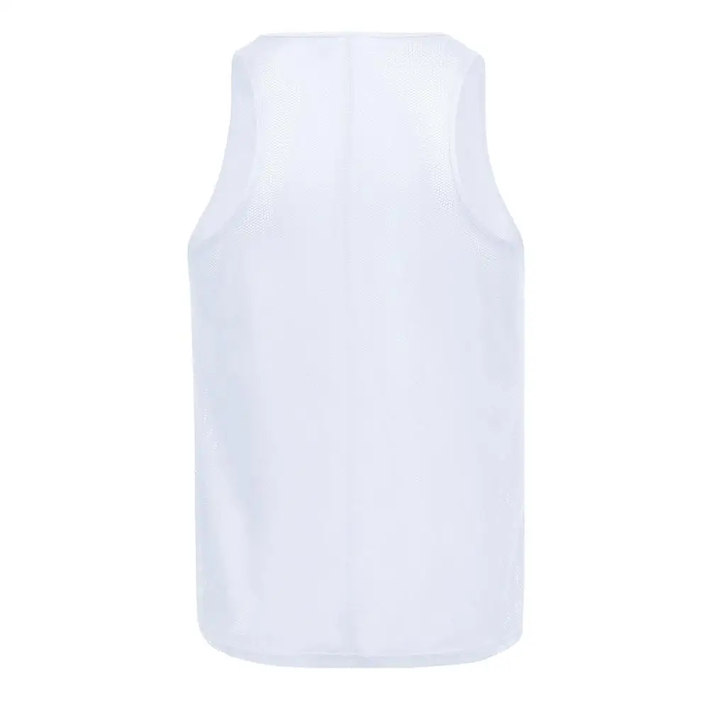 Мужская майка без рукавов с принтом черепа дышащая для бодибилдинга летняя белая