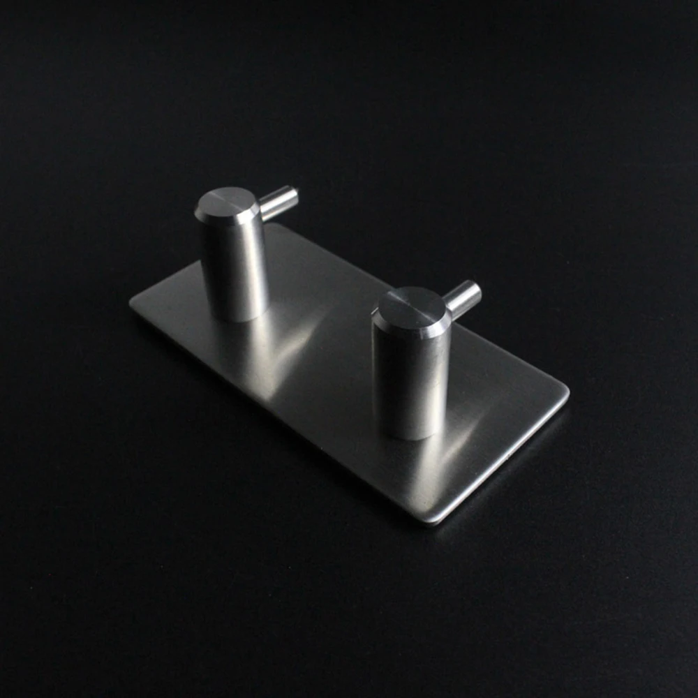 

2/3 Hooks Self Adhesive Home Kitchen Wall Door Stainless Steel Holder Hook Hanger Clothe Coat Hat Hanger Hooks