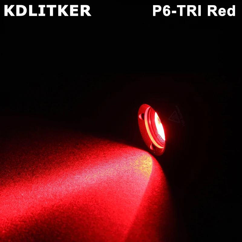 Kdlitker P6-TRI тройной Cree XP-E2 красный 620nm 800 люмен 3 V-9 V 5-режим Цвет P60 Drop-in модуль(диам. 26,5 мм