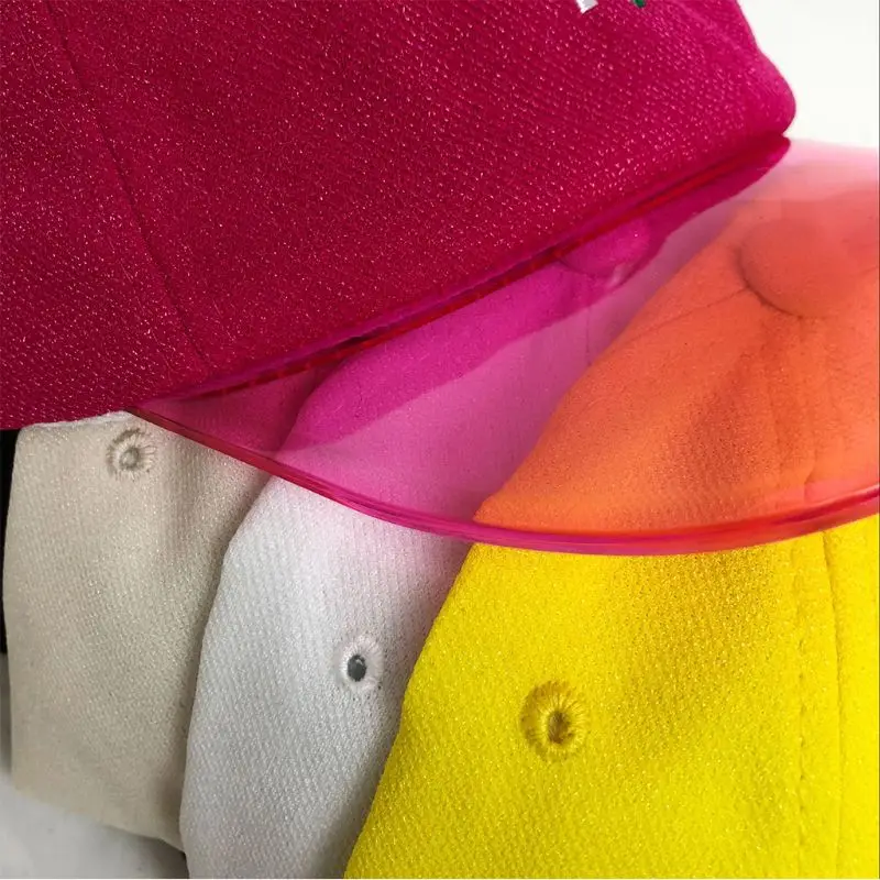 Унисекс летняя прозрачная бейсболка с широкими пластиковыми полями в стиле