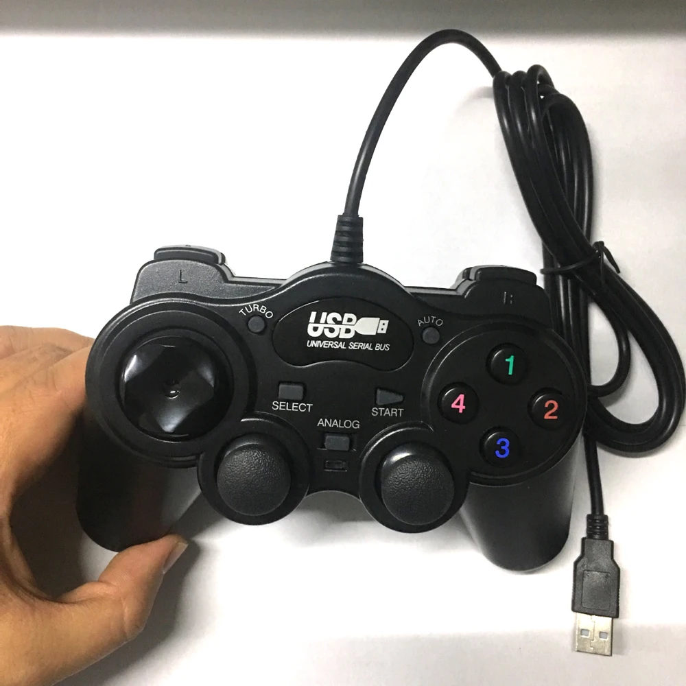 Проводной USB джойстик xunbeifang черный геймпад игровой контроллер для ПК ноутбука