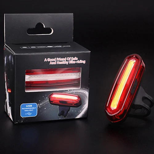 with box red light NEWBOLER перезаряжаемый велосипедный задний светильник светодиодный USB для горного велосипеда задний светильник MTB Предупреждение безопасности велосипедный задний светильник водонепроницаемый - Цвет: with box red light