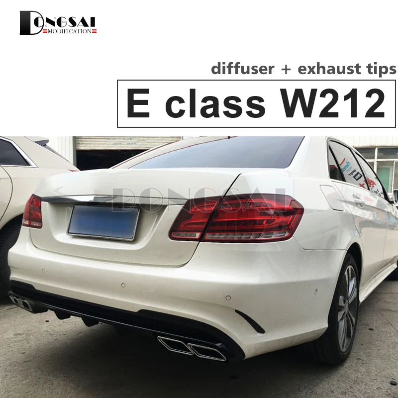 W212 задний диффузор с 4 Выпускной советы для Mercedes E Class W212 посылка спортивные издания подтяжки лица