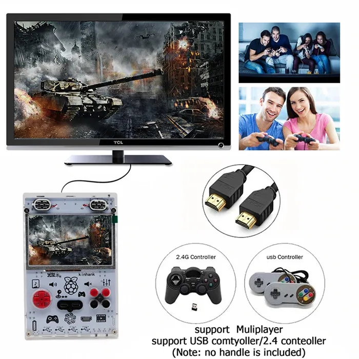 DIY 5 0 дюймовый HD IPS экран ручной игровой плеер с Raspberry pi вычислительный модуль 3 Lite