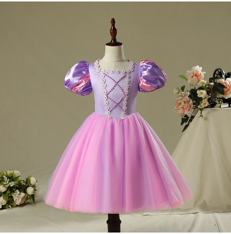 Ruifglasb girl party dress Princess raiponce vestido infantil rapunzel ball gown dresses aniversario prenses elbise costume | Детская